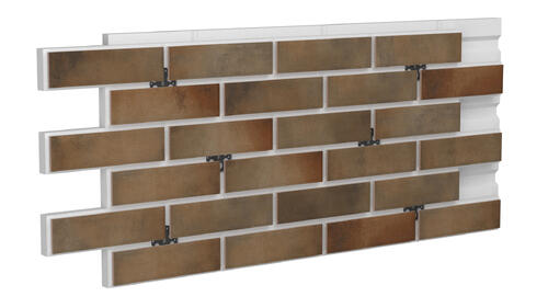 Купить клинкерные термопанели с плиткой BestPoint Retro Brick Cardamon 