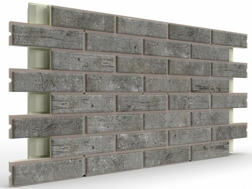 Купить клинкерные термопанели с плиткой BestPoint Exclusive Cement Dark