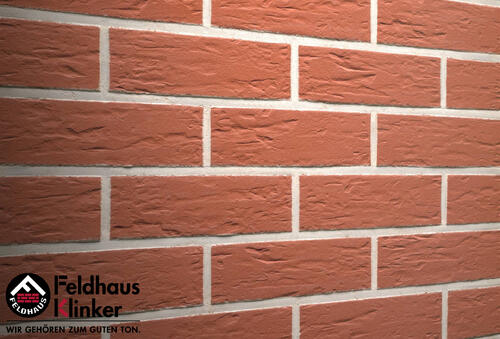 Купить клинкерные термопанели с плиткой Feldhaus Classic R440 carmesi senso