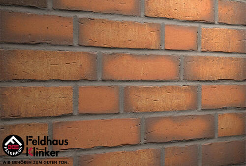 Купить клинкерные термопанели с плиткой Feldhaus Vascu R758 terracotta calino