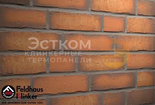 Фото — Фасадная и интерьерная клинкерная плитка Feldhaus Vascu R758 terracotta calino